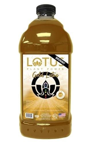 Skinny Gold Lotus Plant Power® Zero Sugar Energy Drink | Natural Caffeine & Pp7™ Formula | Plant-Based Organic Ingredients | Keto-Friendly, Zero Net Carbs | 1:5 Mix Makes 64 6Oz Beverages