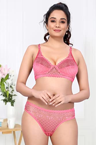 Image of Bra Panty Set for Women and Girls Lingerie Set with Full Coverage Non-Padded Bra and Panty Set