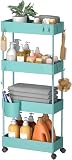 Pipishell Carrito de almacenamiento delgado con ruedas, lugar estrecho (verde)