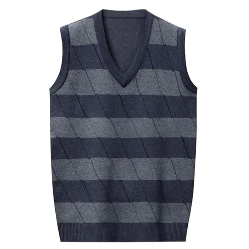 Men's V-Neck Sleeveless Vest - Business Knitwear Knitted Waistcoat, Sweater Cardigan, And Tank Top Versatile4