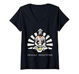 Womens Heavily Meditated Funny Yoga Cool Yogis Pose Gift V-Neck T-Shirt