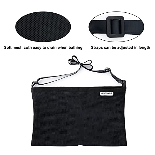 Suconbe Adjustable Mastectomy Drain Holder Drainage Pouch With Shower Bag For Breast Surgery Mastectomy Breast Reduction Augmentation Post-Surgery Recovery Support Patient Care Kit (Black) #TOP2
