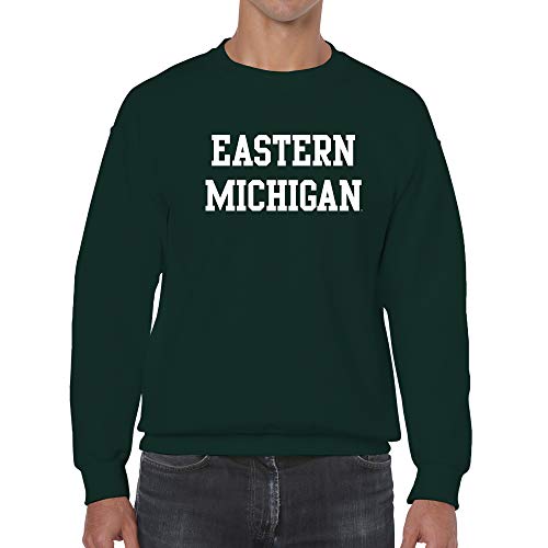UGP-Campus-Apparel-AW01-Eastern-Michigan-Eagles-Basic-Block-CREW-SWEATSHIRT-X-Large-Forest