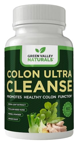 Colon Cleanse - Natural Solution to Colon Health - Natural Laxative - Constipation Relief - Gut Detox - Probiotics - Starts Working in 24 Hours - Supports Natural Bowel Rhythms (1 Bottle, 60 Count)