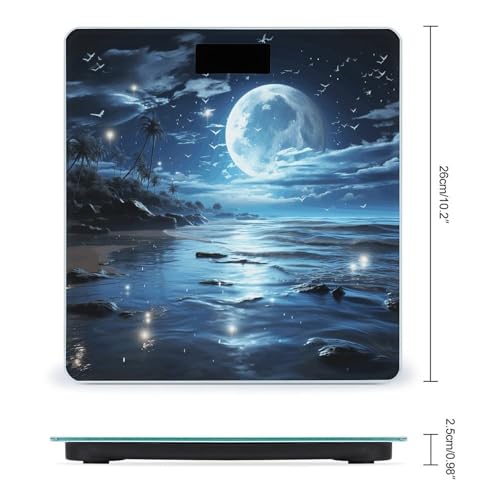 Báscula digital Moon Over Ocean para peso corporal hasta 180 kg miniatura 2