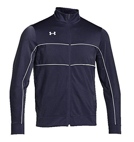 Under Armour Men's Rival Knit Warm-Up Jacket (Small, Midnight Navy/White)