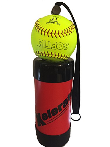 Xelerator 2nd Gen Softball Pitching Trainer w/Leather Ball (Red, 11")