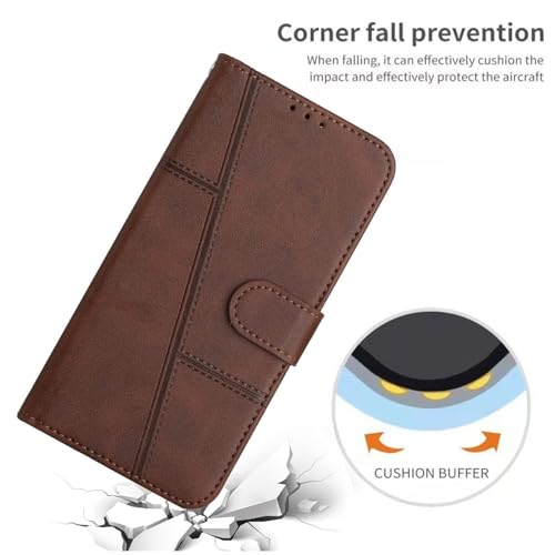 Image of for Vivo V60E 5G / Vivo T4 Pro 5G / Vivo V60 5G Flip Cover Leather Finish | Inside TPU with Card Pockets | Wallet Stand | Complete Protection Flip Case Brown