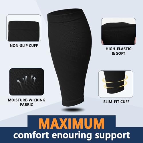 Cthh HXT-3BBB-LXL 3 Pack Leg Compression Sleeve, Calf Support Sleeves thumb #2