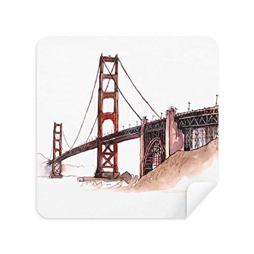 Chiffon en daim pour téléphone Golden Gate essuyage sans trace ni rayure lot de 2