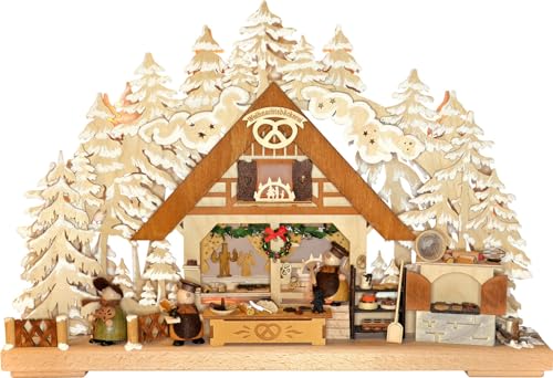 RATAGS 3D Candle Arch - Molli's Christmas Bakery with White Frost - 43x30 cm / 17x12 inch
