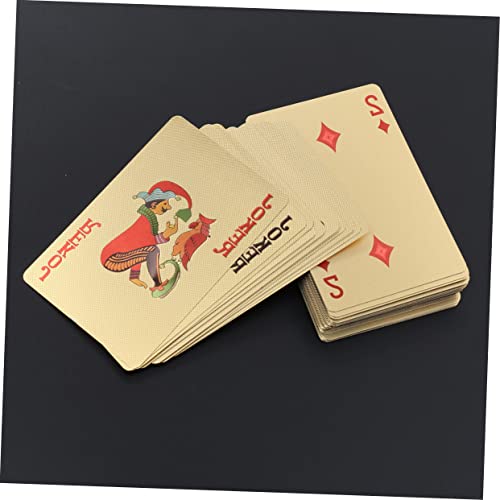 ibasenice 3stücke Goldene Pokerkarten Im Vintage-Stil Wasserdichtes Kartendeck Für Pokerabende Und Sammlungen Für Partys Und Gesellige Runden Exzellentes Handgefühl Und Hohe – Bild 8