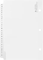 Vista 2 de Exhibitindexes® 5 1/2 X 8 1/2 A-Z Índices para carpetas de media hoja