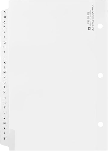 Miniatura 3 de Exhibitindexes Índices A-Z de 5 12 X 8 12 para carpetas de media hoja