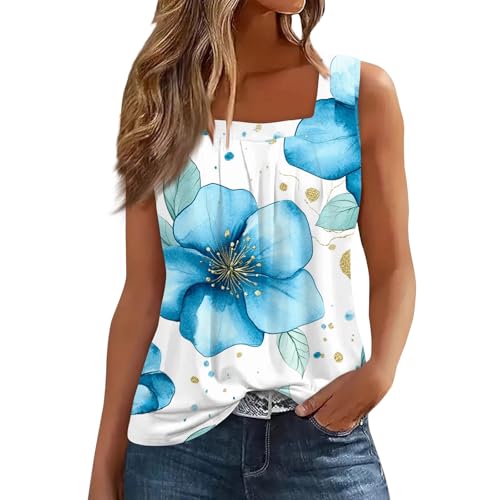 Spring Summer Plus Size Dressy Tank Tops for Women 2025 Womens Workout Floral Boho Beach Sleeveless Shirts Blouses
