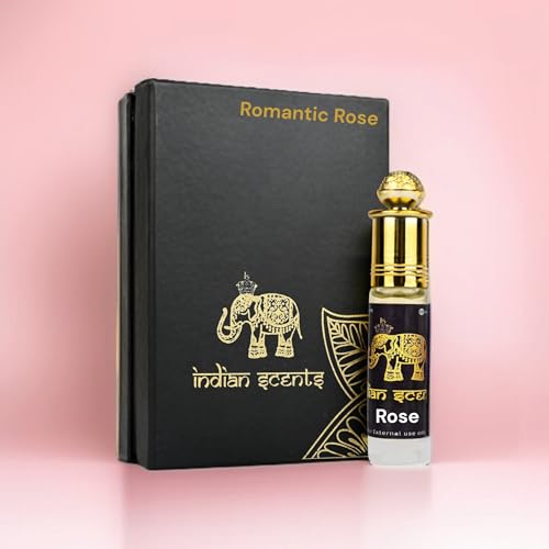 Image of Romantic Rose Attar - Alcohol-Free Natural Rose Perfume Oil | Long-Lasting Floral Fragrance for Women & Men | 8ml Roll-On Ittar | Soft & Sensual Scent