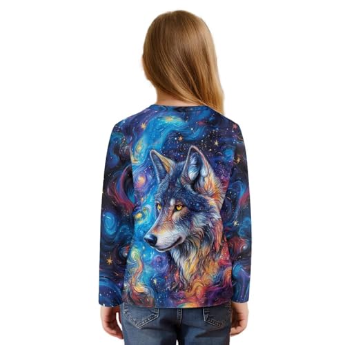 Long Sleeve Shirts for Girls Cute Trendy Tee Shirt Casual Tie Front Tops Kids Fall Clothes 5-12Y2