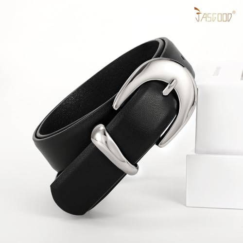 JASGOOD Women Leather Belt Fashion Women Belt Ladies Casual PU Leather Belt for Jeans Pants Dress2