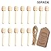 Amajoy - 50 cucharillas de té pequeñas de madera para miel con...