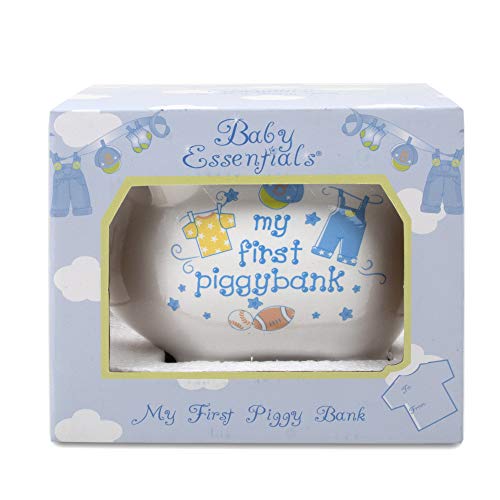 Baby Essentials My First Piggy Bank White/boys by Baby Essentials