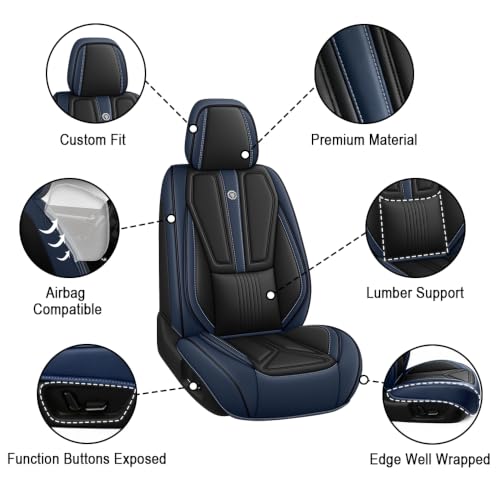 Image of Custom Car Seat Cover for Jeep Gladiator 2020-2026,Easy install,Black Blue