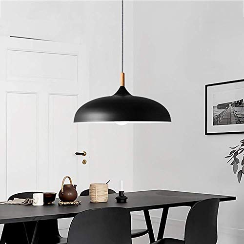 Chandelier LED moderne noir et blanc pour éclairage de chambre et bureau