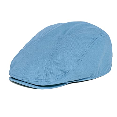 Image of BOTVELA Men Cotton Twill Newsboy Flat Ivy Driving Hat Fitted Cap