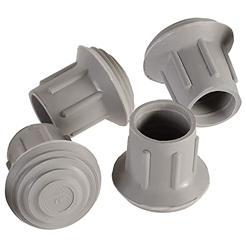 DMI Walker and Cane Replacement Tips for Stability, 1 Inch, Gray, 4