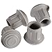 DMI Rubber Walker and Cane Tips, 1 Inch, Gray, 4 Count