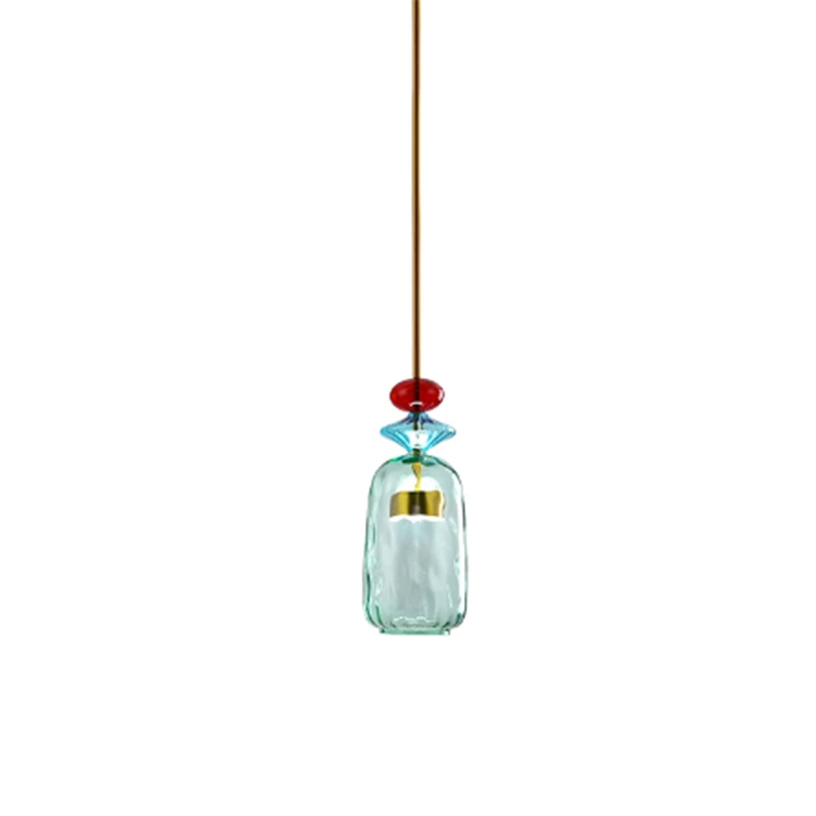 SXSGSM Nordic Colorful LED Pendant Lights Creative Home Decorative Lighting Living Room Bedroom Indoor Glossy Clear Light Glass Decor Ceiling Hanging Lamp The New