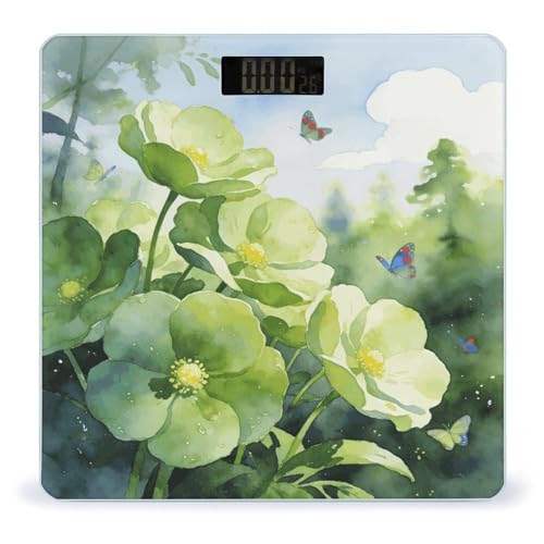 Báscula digital Green Jungle Flowers hasta 180 kg miniatura 1