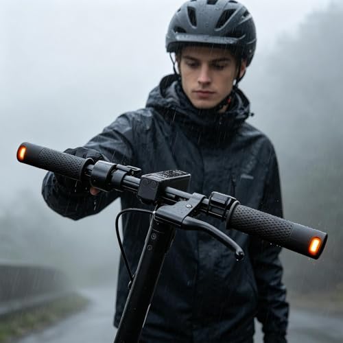 Poignées de poignée de scooter E clignotants LED pour éviter les angles morts