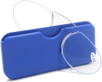 Ultra Lightweight Card-Type Rimless Reading Glasses, Womens, Mens, Senior Glasses, Stylish, Portable Micro Reading Glasses, Exclusive Case Included, 3 Colors Available +1.0 - +3.0