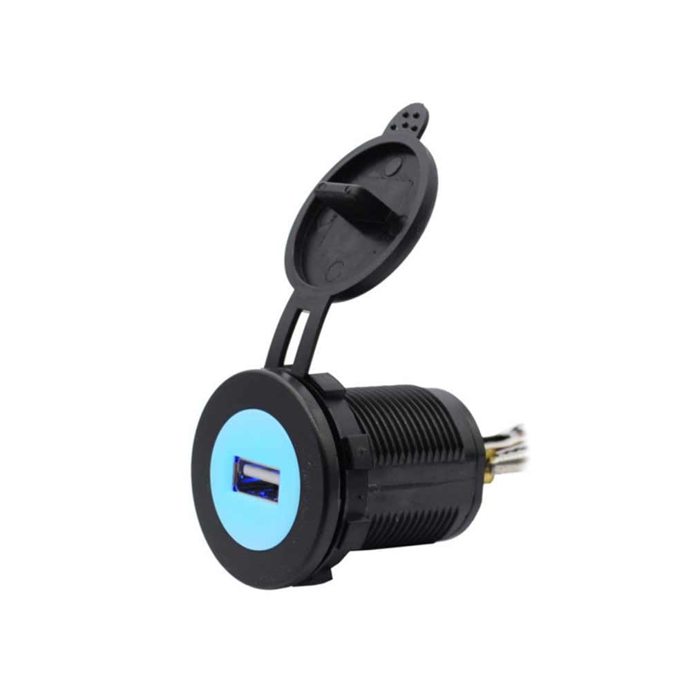 USB Car Charger 2.1A 3.1A 4.2A to 5V Blue Light Charger for Marine Truck Motorcycle Car etc