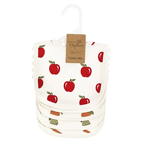 Image of Touched by Nature Unisex Baby Organic Cotton Bibs, Fruits And Veggies, One Size