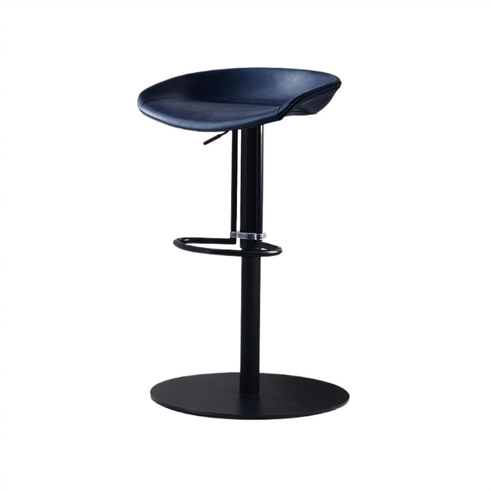 Tabouret de bar pivotant et réglable bleu en fer de luxe pour îlot