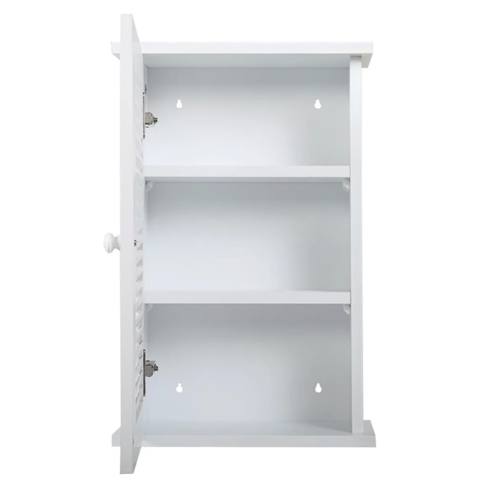 Mobiletto portaoggetti per il bagno Armadietto da parete for cucina, anta singola, ripiano regolabile a 3 livelli, armadietto for medicinali, organizer for il bagno Armadietti portamedicinali