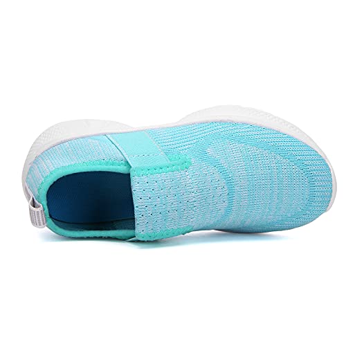 Reverseclock Kids Lightweight Breathable Loafer Walking Shoes Easy Walk Sport Running Sneaker Casual Slip-On Shoe For Boys Girls (Green, Numeric_9) #TOP7