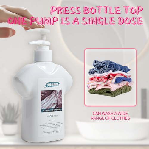 Image of Lingerie Detergent - Double Concentrated, Lady Scented, Delicate Underwear Cleaning Liquid - 10.14 Fl Oz (1,Orange&Lily)
