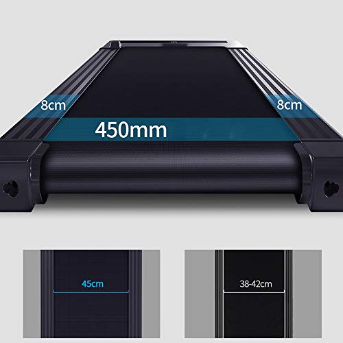 Image of Electric Treadmill Foldable Running Machine 14 km /h Max Speed Easy Assembly with Adjustable Display Panel 3-Level Manual Incline Convenient Tablet Stand for Home Use (Color : White)
