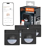 LEDVANCE SMART+ WiFi rilevatore di movimento da esterno, IP65, plastica, grigio scuro, confezione da 4