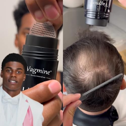 Image of VAGMINE Hair Fiber Medium Brown for Men & Women | 27.5g | Instantly Covers Thinning Hair & Bald Spots | Natural Look & Long-Lasting Hold | Easy to Apply | Suitable for All Hair Types