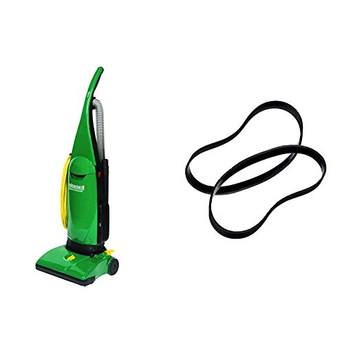 BISSELL BigGreen Commercial PowerForce Bagged Upright Vacuum + BISSELL Replacement Belts (2 Count)