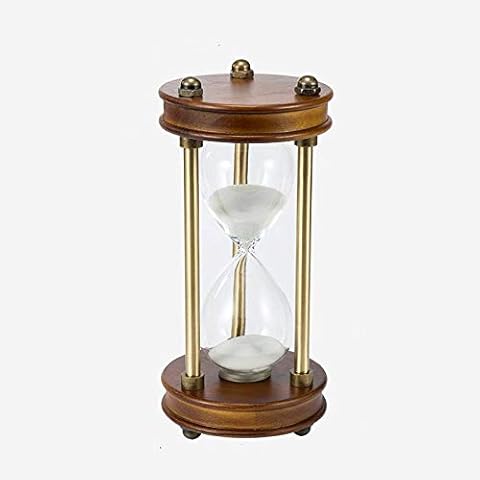 PatTheBot Sand Timers,Creative Wooden Base Metal Frame 15/30/60 Minutes Hourglass,Sand Glass Sandglass Sand Clock Timer Counter Tea Timers For Kitchen School Antique Gifts Home Decoration,60 Minutes Cover