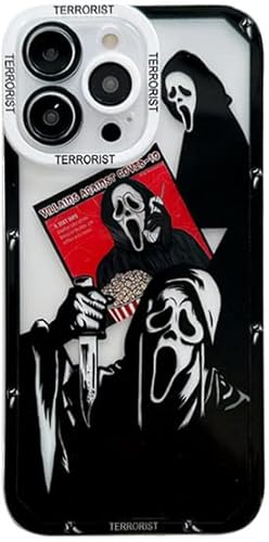 MASNER Cool Thriller Movie Clear iPhone Pattern Compatible with iPhone XR,Designed for Boys Girls Teens Print Transparent Soft TPU Protective Phone Cover(XR-Pic)
