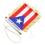 GOOHOCHY Auto Rückspiegel Ornament mit Nationalflagge Doppelseitige Fahne mit Fransen für Auto Mini Dekoration für Patriotische Autofahrer Langlebig und