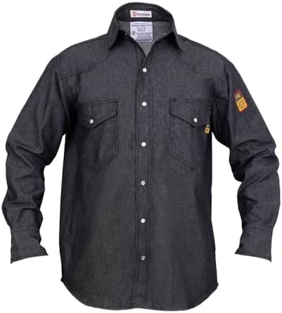 Flame Resistant FR Denim Shirt - 100% C - 7 oz