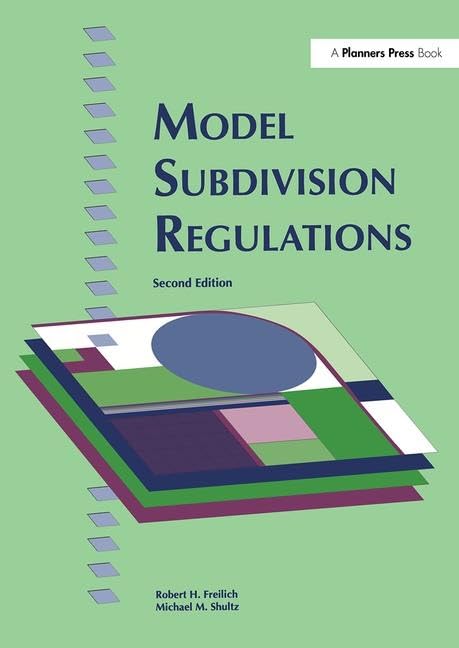 Model Subdivision Regulations: Planning and Law      1st Edition