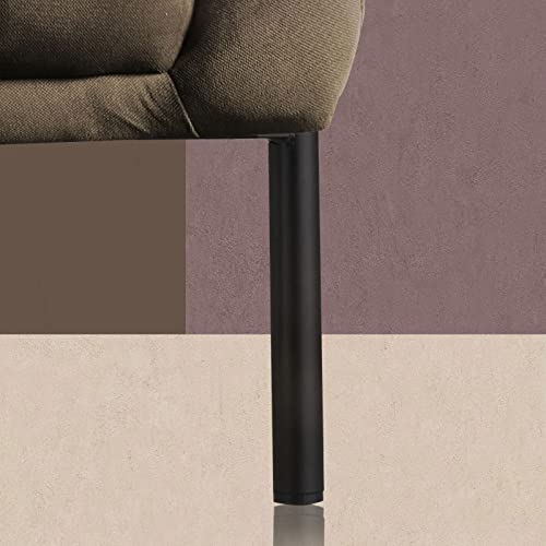 SHUIOG 4 sztuki metalowych nóżek do mebli, 13 cm, czarne nóżki meblowe, nogi do mebli, nogi do stołu, nogi szafy, (13 cm, czarne)