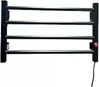 Toalheiro Térmico Aquecedor de Toalhas 4 Barras- Com Seletor de Voltagem 110/220 (PRETO)